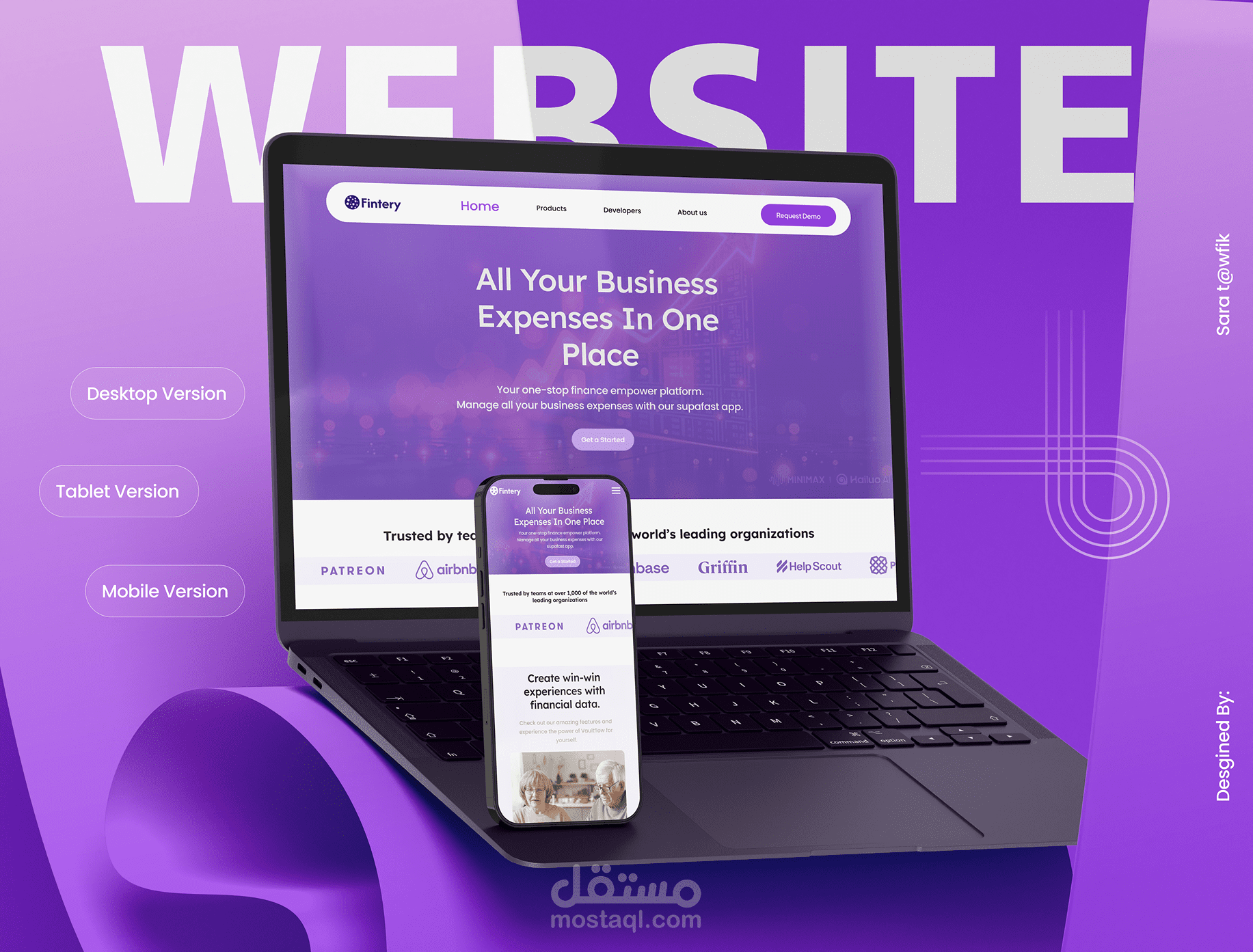 تصميم وتطوير منصة SaaS متعددة الأجهزة (Web / Mobile / Tablet)