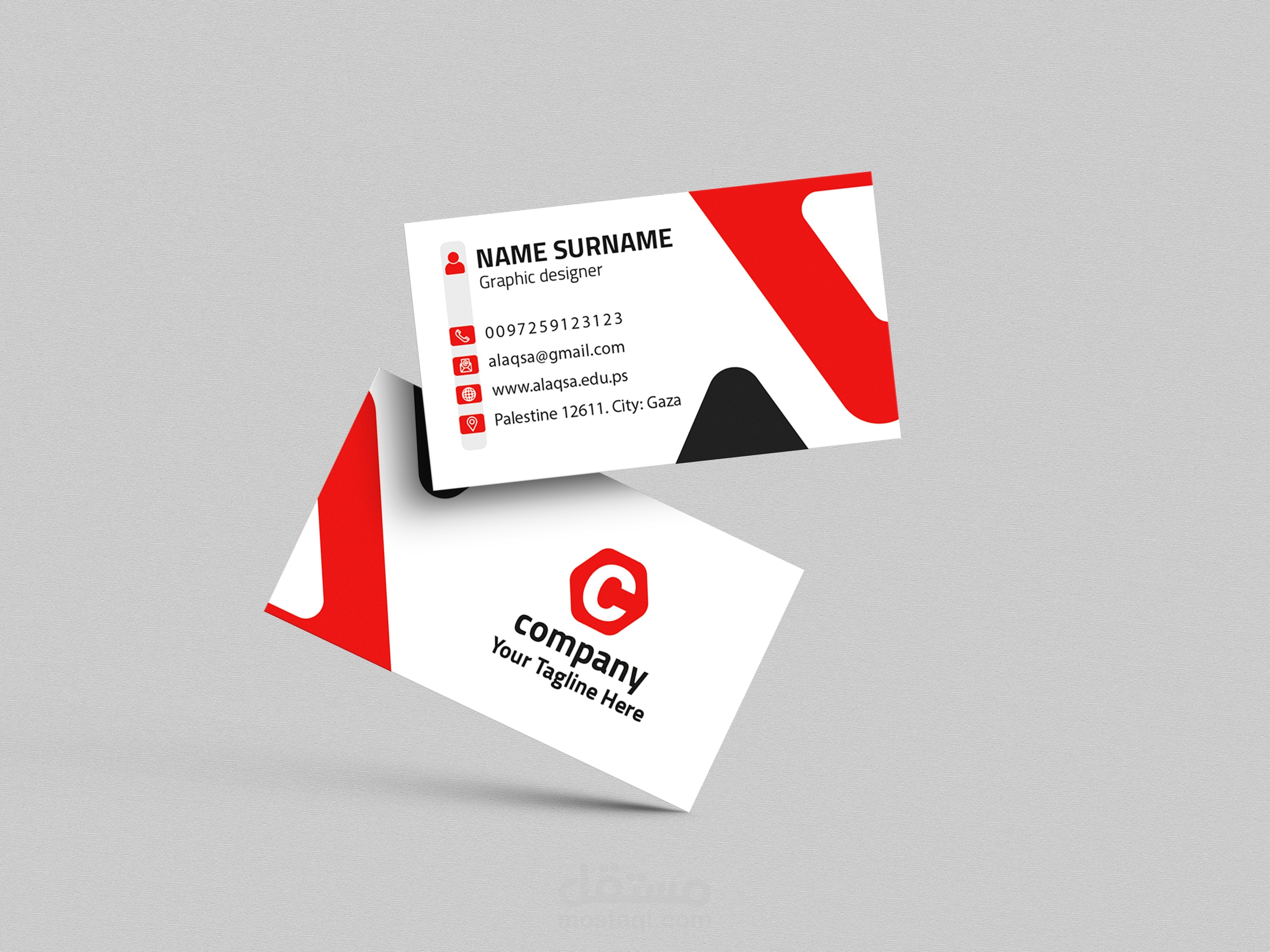 تصميم كرت فزت لشركة Taglin Hare