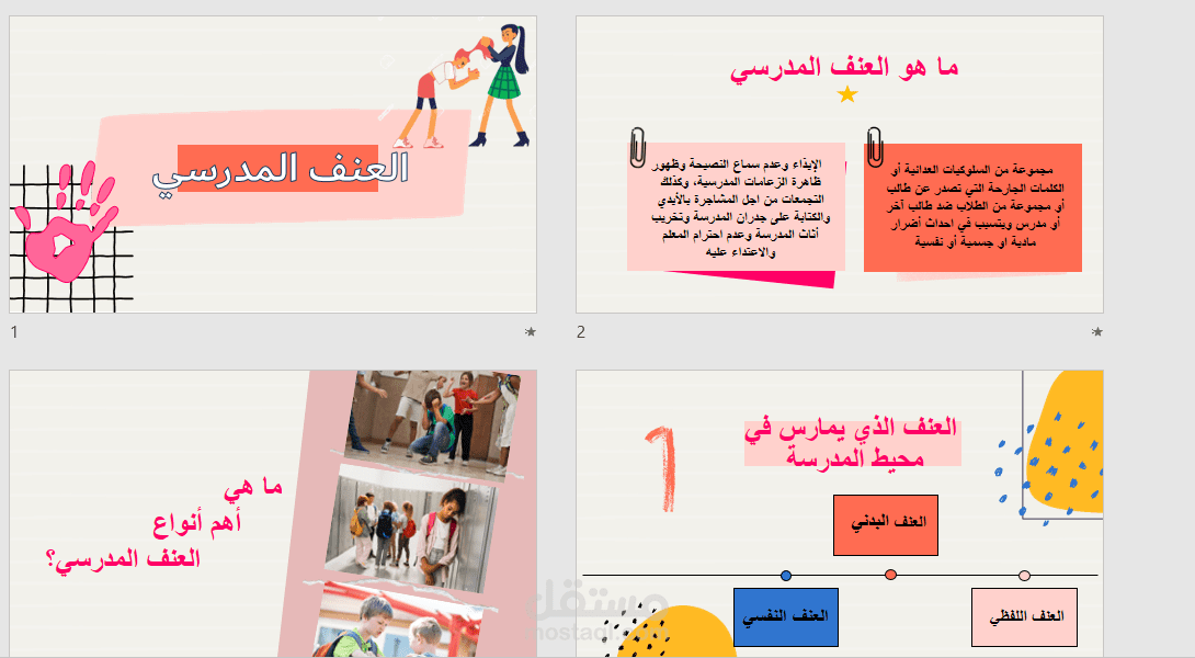 بوربوينت عن العنف المدرسي