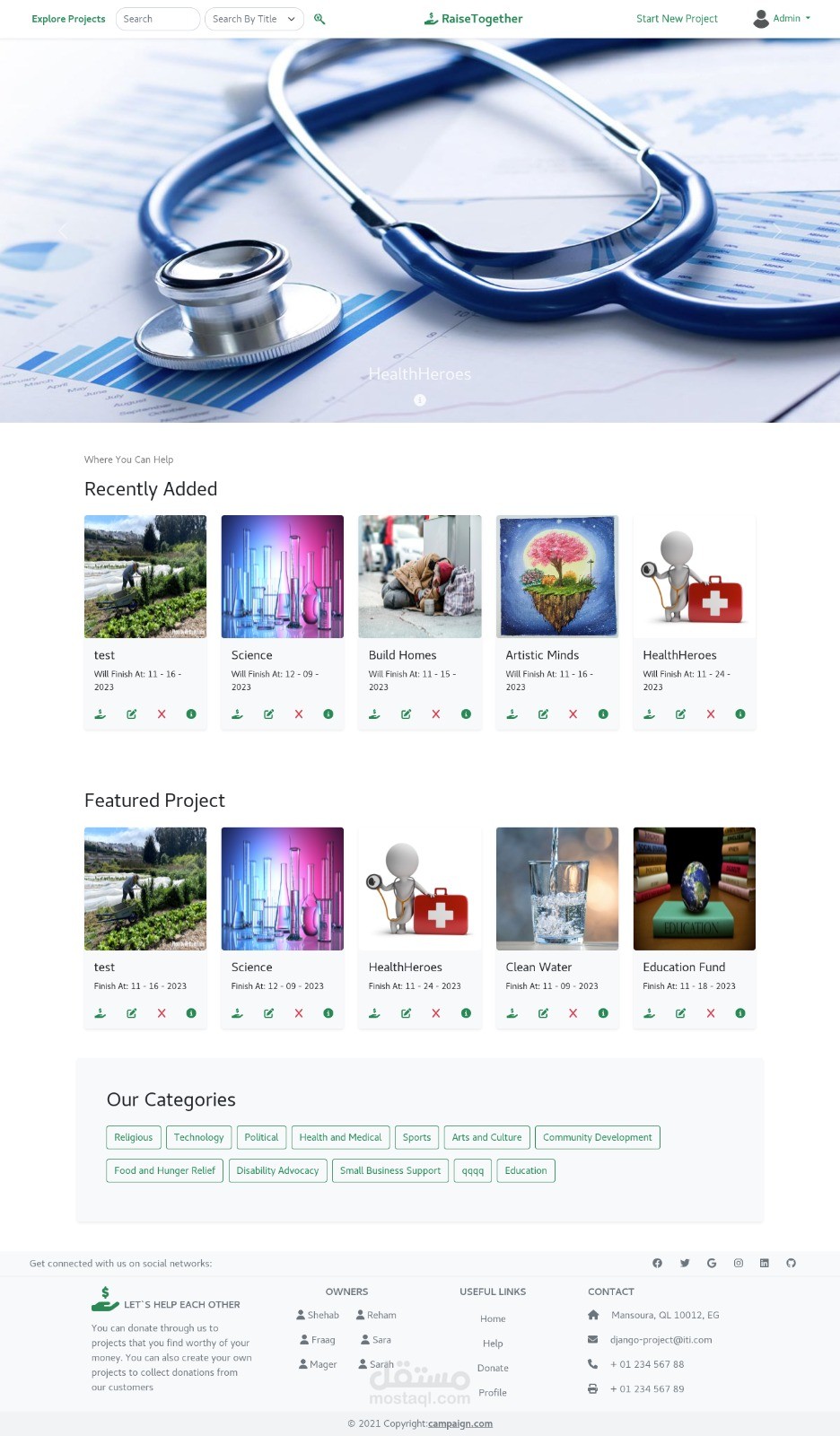 crowd funding web app