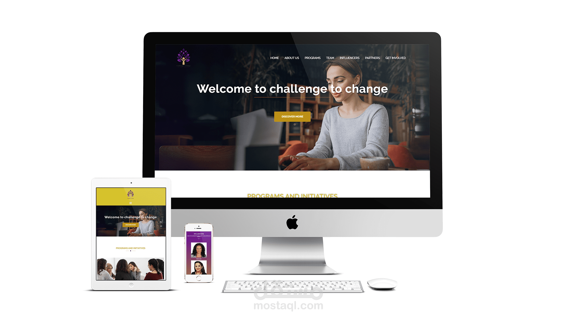 اعادة تصميم لموقع مؤسسة challenge ti change باستخدام ووردبرس