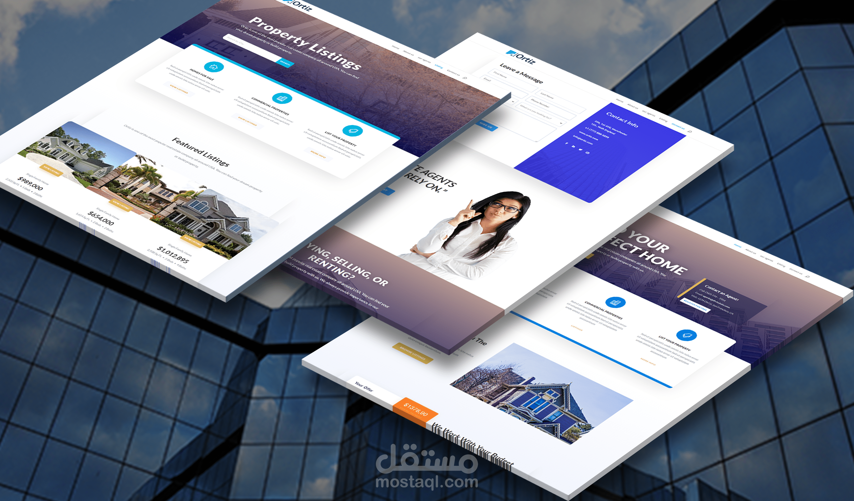 تصميم موقع شركة عقارات باستخدام الووردبرس