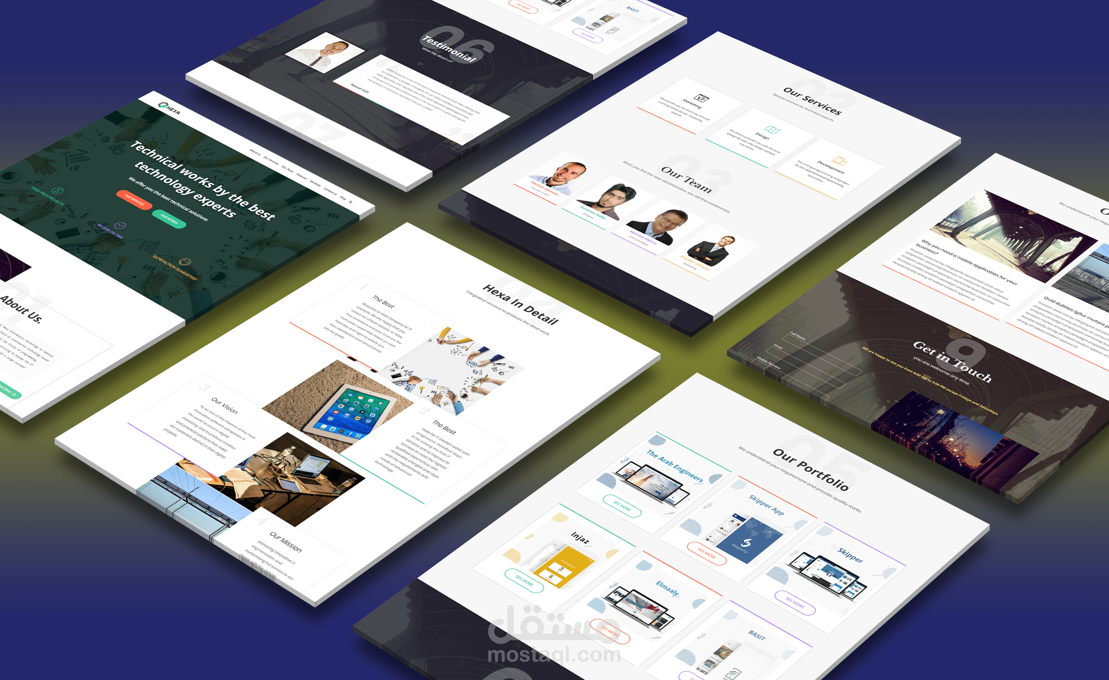 اعادة تصميم لموقع شركة هكسا (Hexa) باستخدام ووردبرس