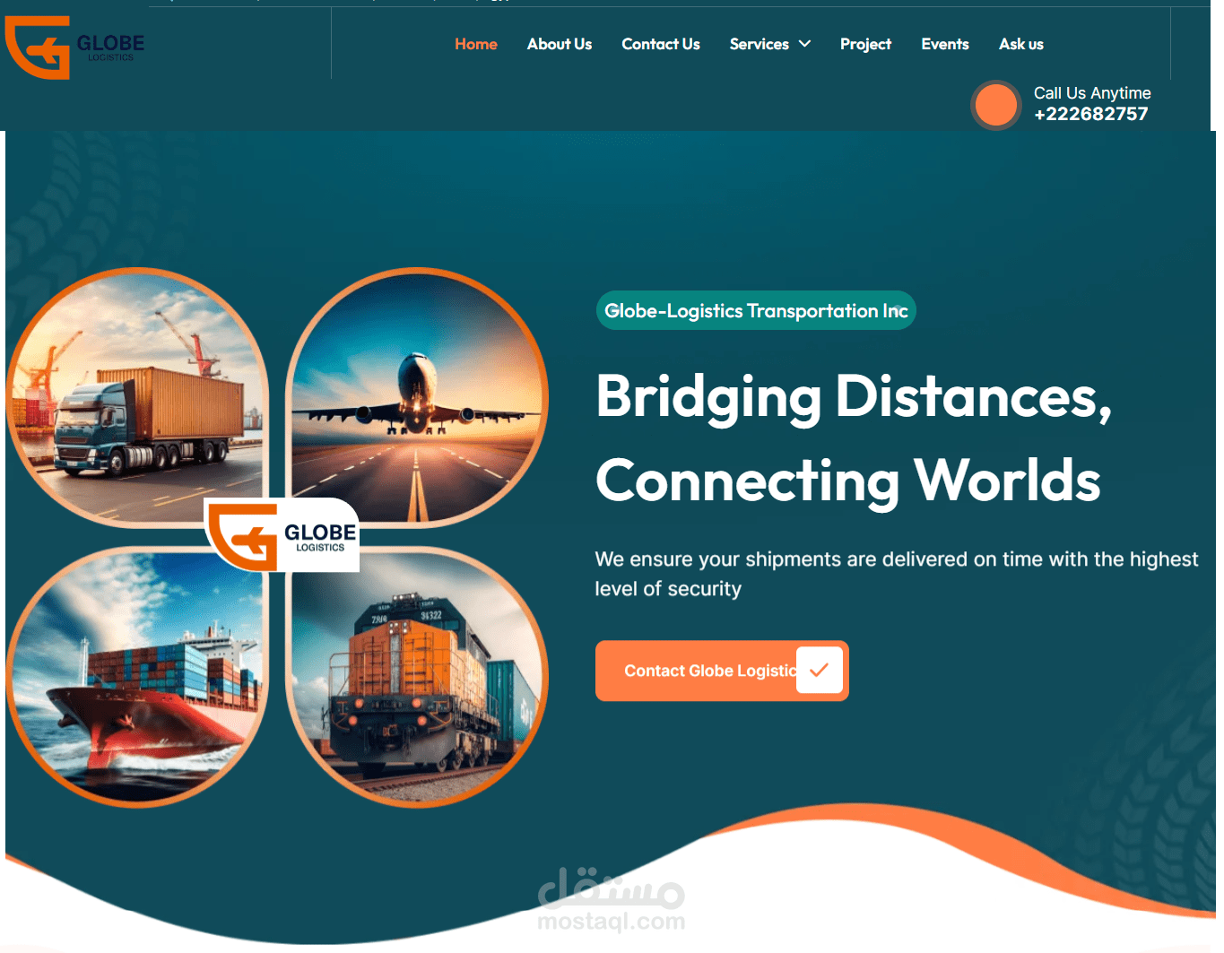 ملخص موقع Globe Logistics للشحن الدولى