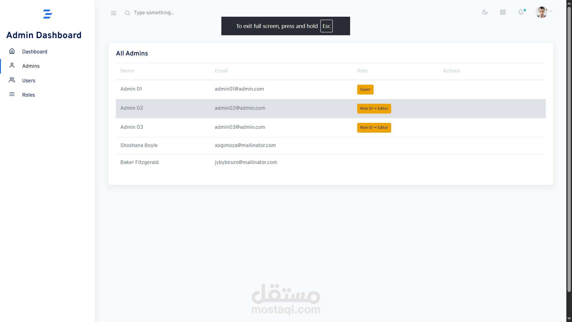 Registration System with Roles and Permissions