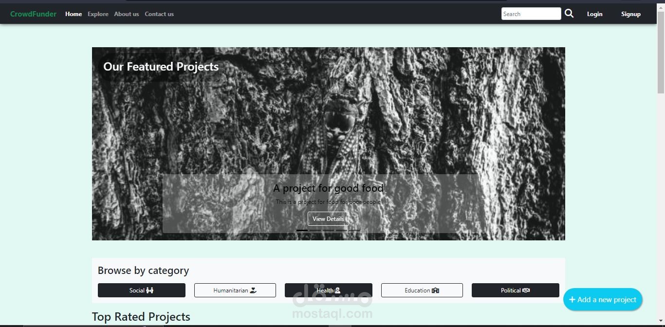 Crowd-Funding Web app