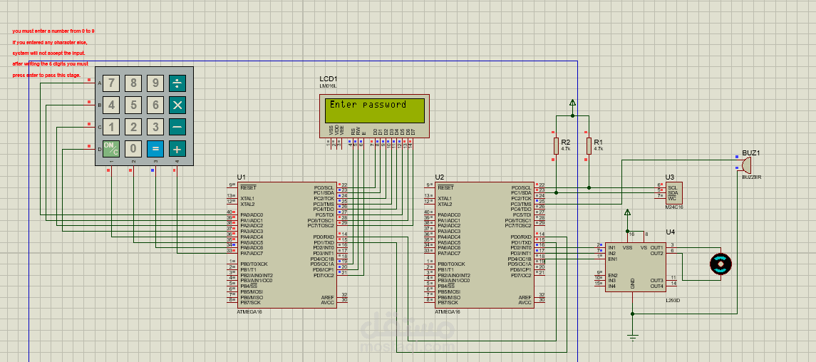 Door Locker Security Systems Developing a system to unlock a door using a password.