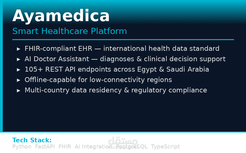 Ayamedica - منصة رعاية صحية ذكية