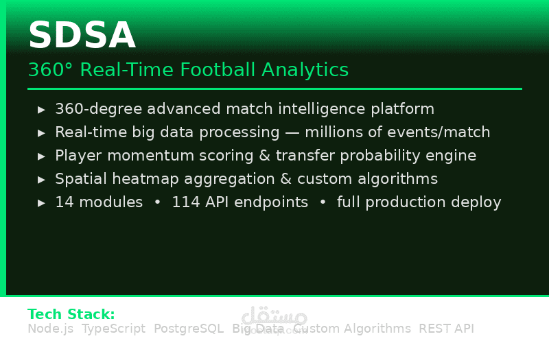SDSA - منصة تحليل كرة القدم
