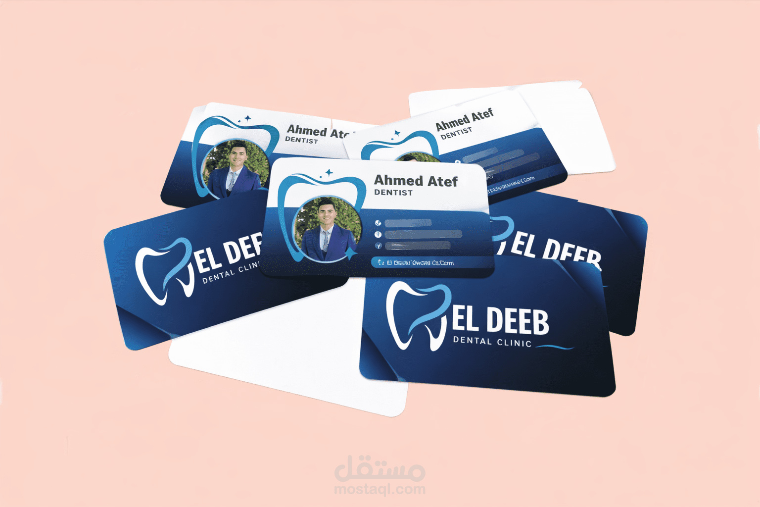 تصميم كارت عيادة أسنان احترافي