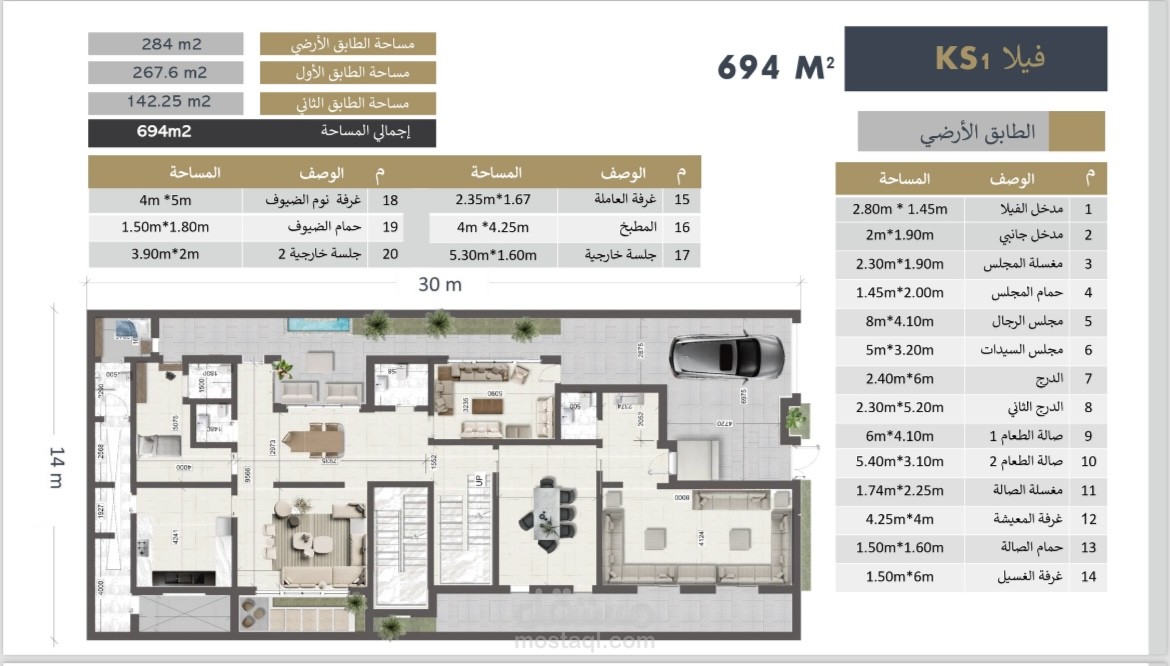 اظهار معماري ڤيلا سكنية