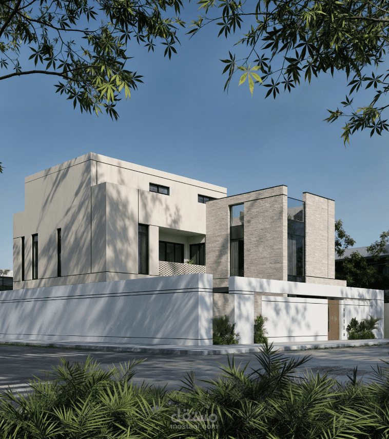 تصميم واجهة فيلا سكنية - عمان