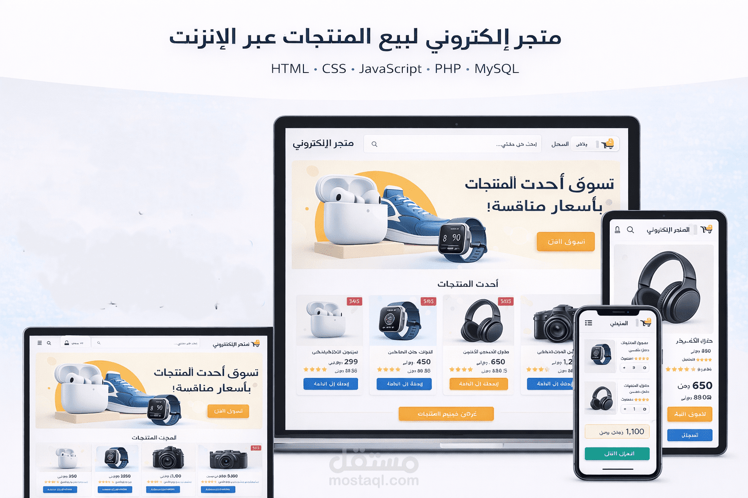 متجر إلكتروني لبيع المنتجات عبر الإنترنت
