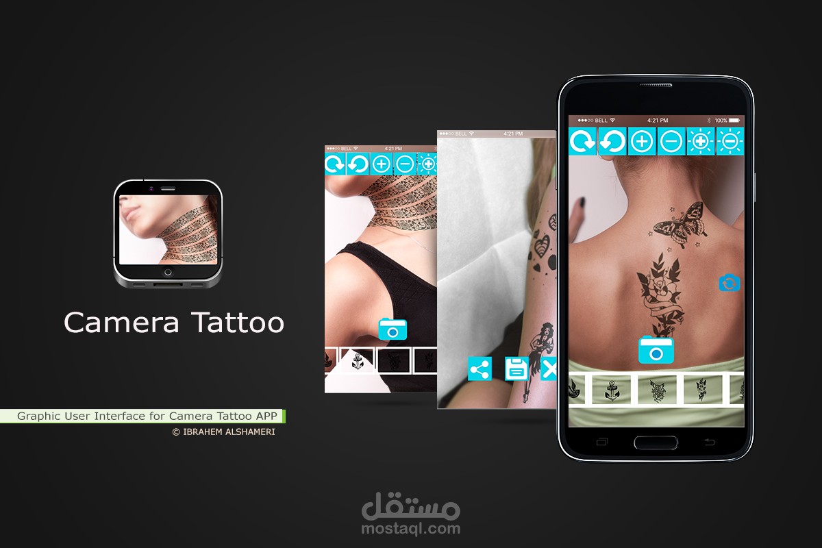 Graphic User Interface for Camera Tattoo APP