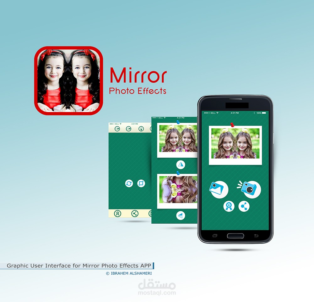 Graphic User Interface for Mirror Photo Effects APP