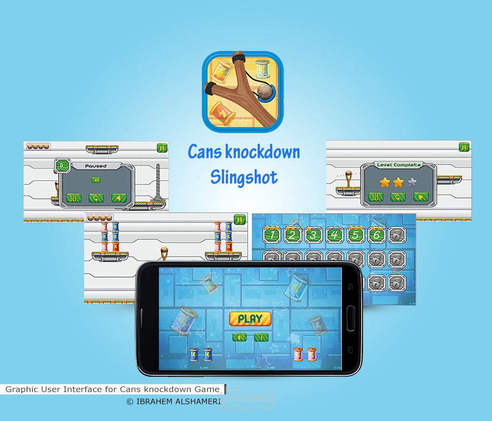 Graphic User Interface for Cans knockdown Game