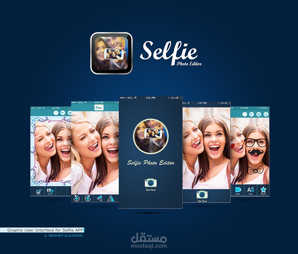 Graphic User Interface for Selfie APP