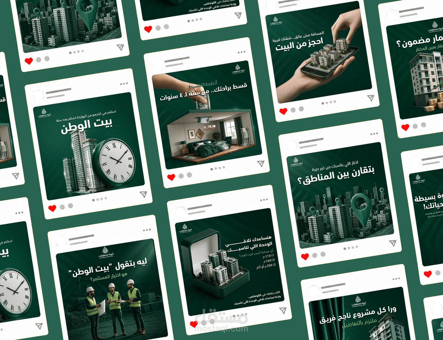 تصاميم سوشيال ميديا | Alrowad Construction Company Social Campaign