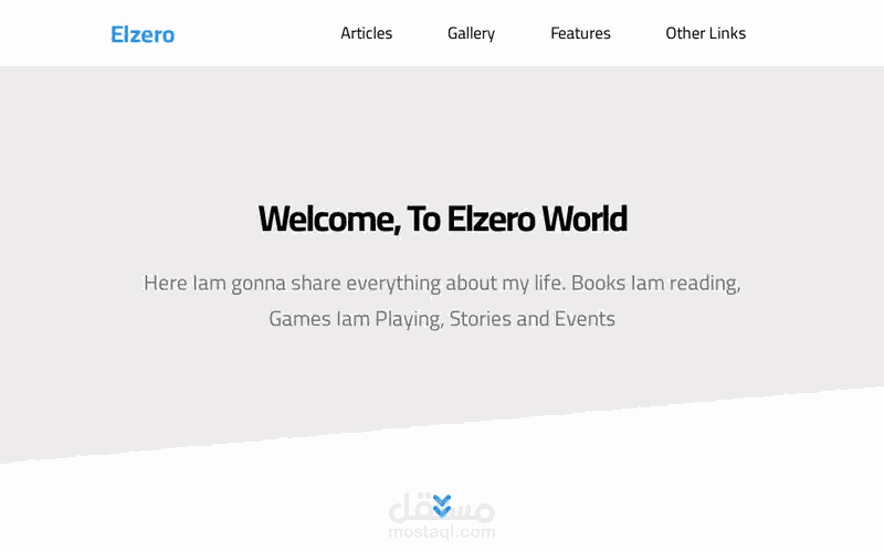 قالب HTML و CSS تفاعلي متعدد الأقسام