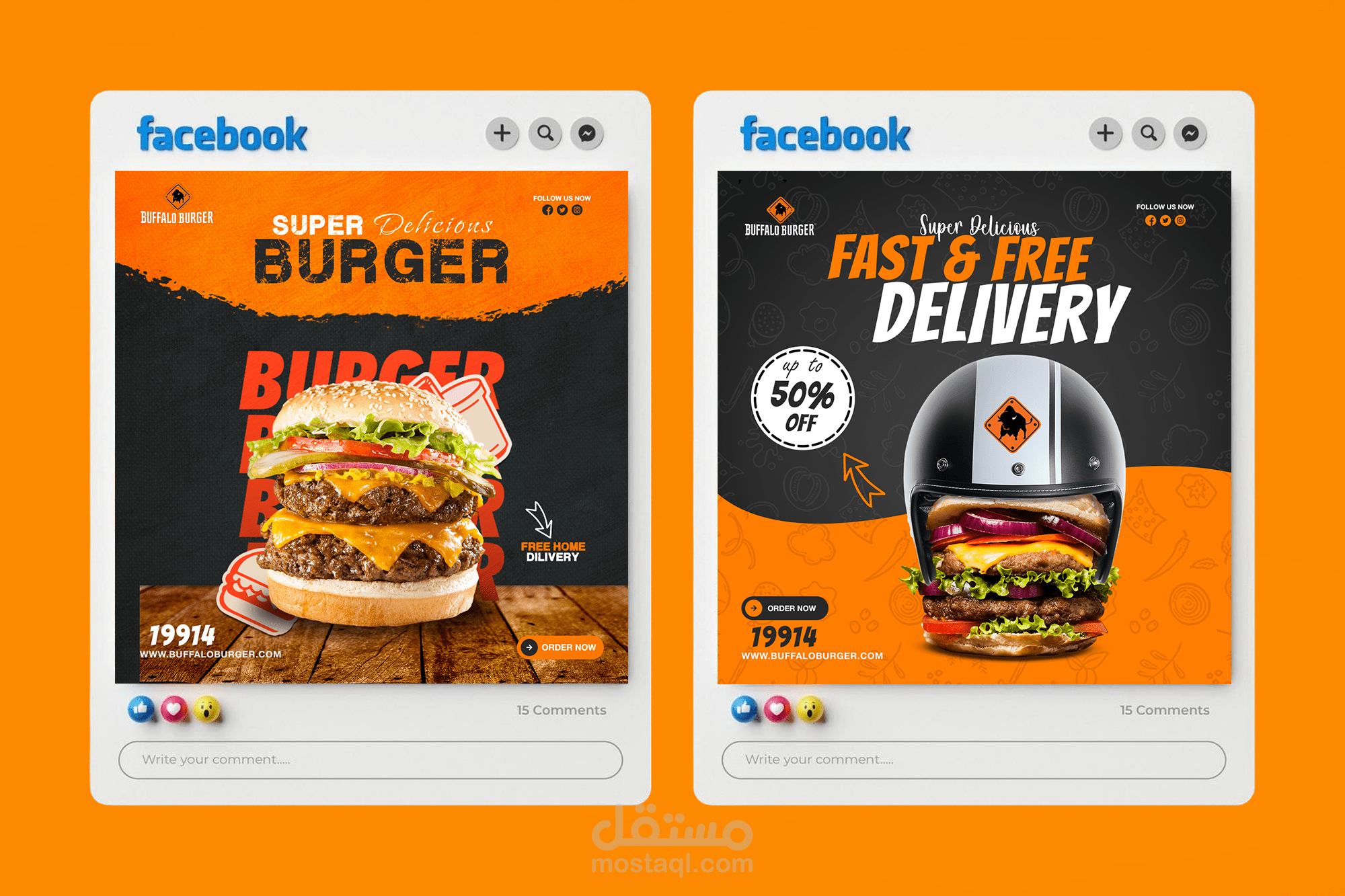 Burger Social Media Designs