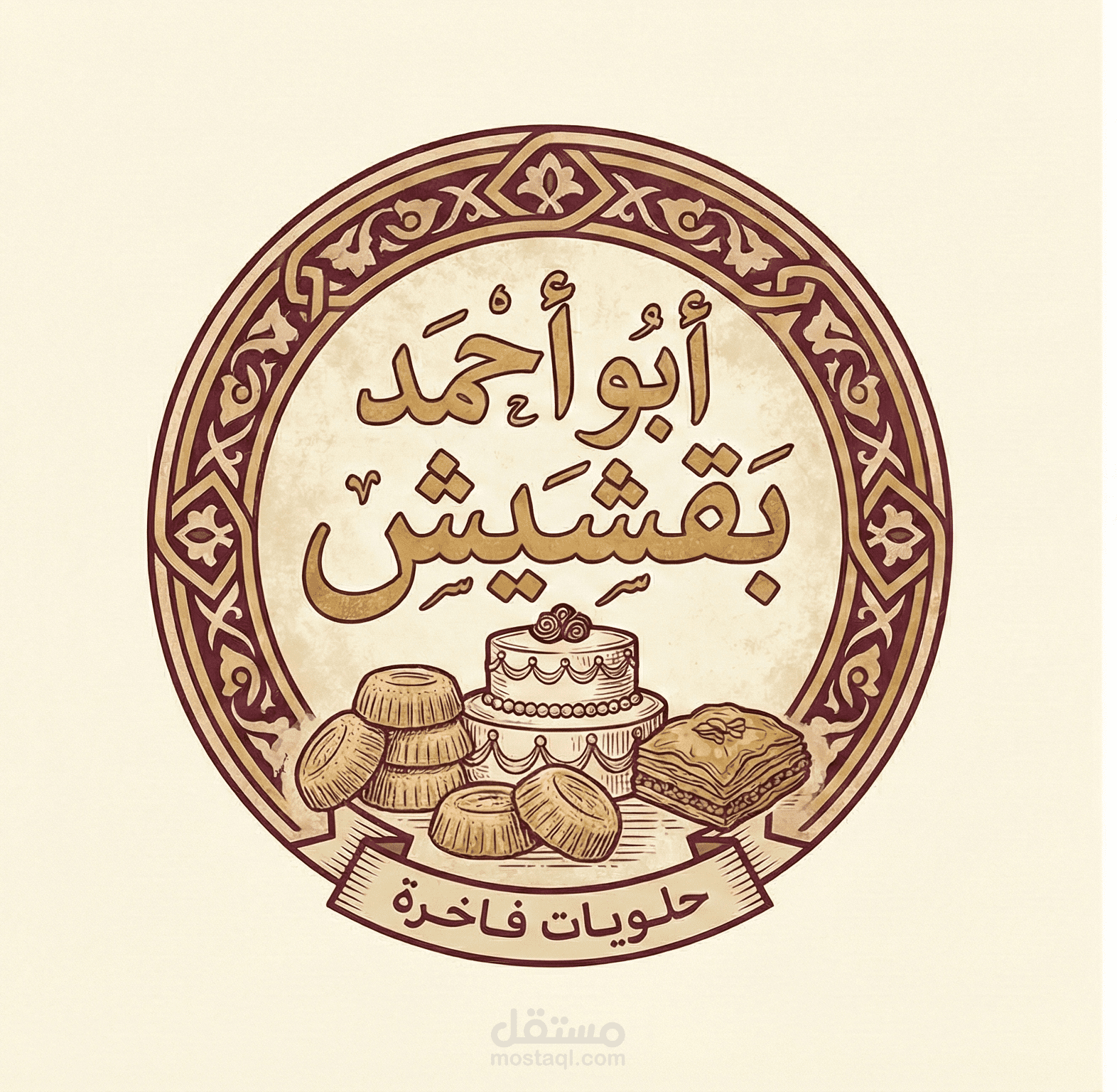 هوية بصرية لمحل حلويات