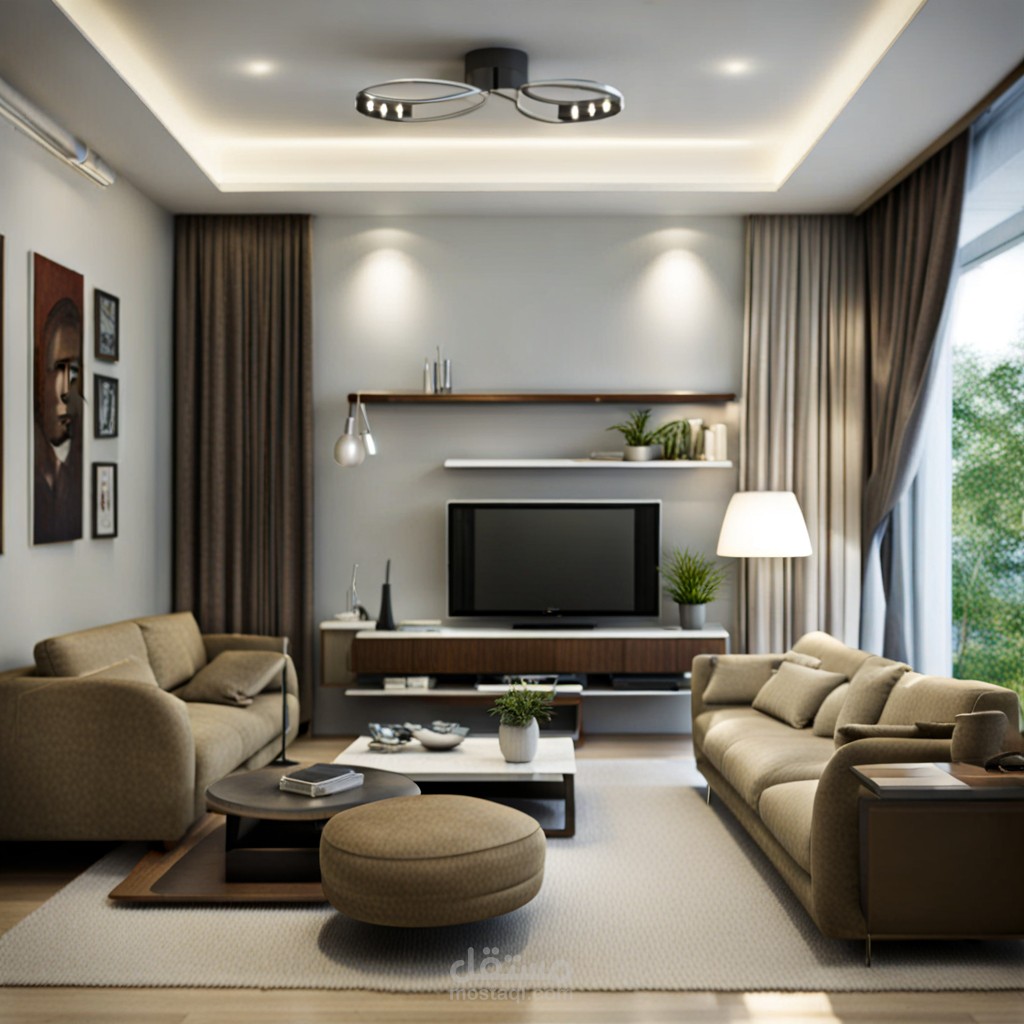 Living room  تصميم غرفة المعيشة