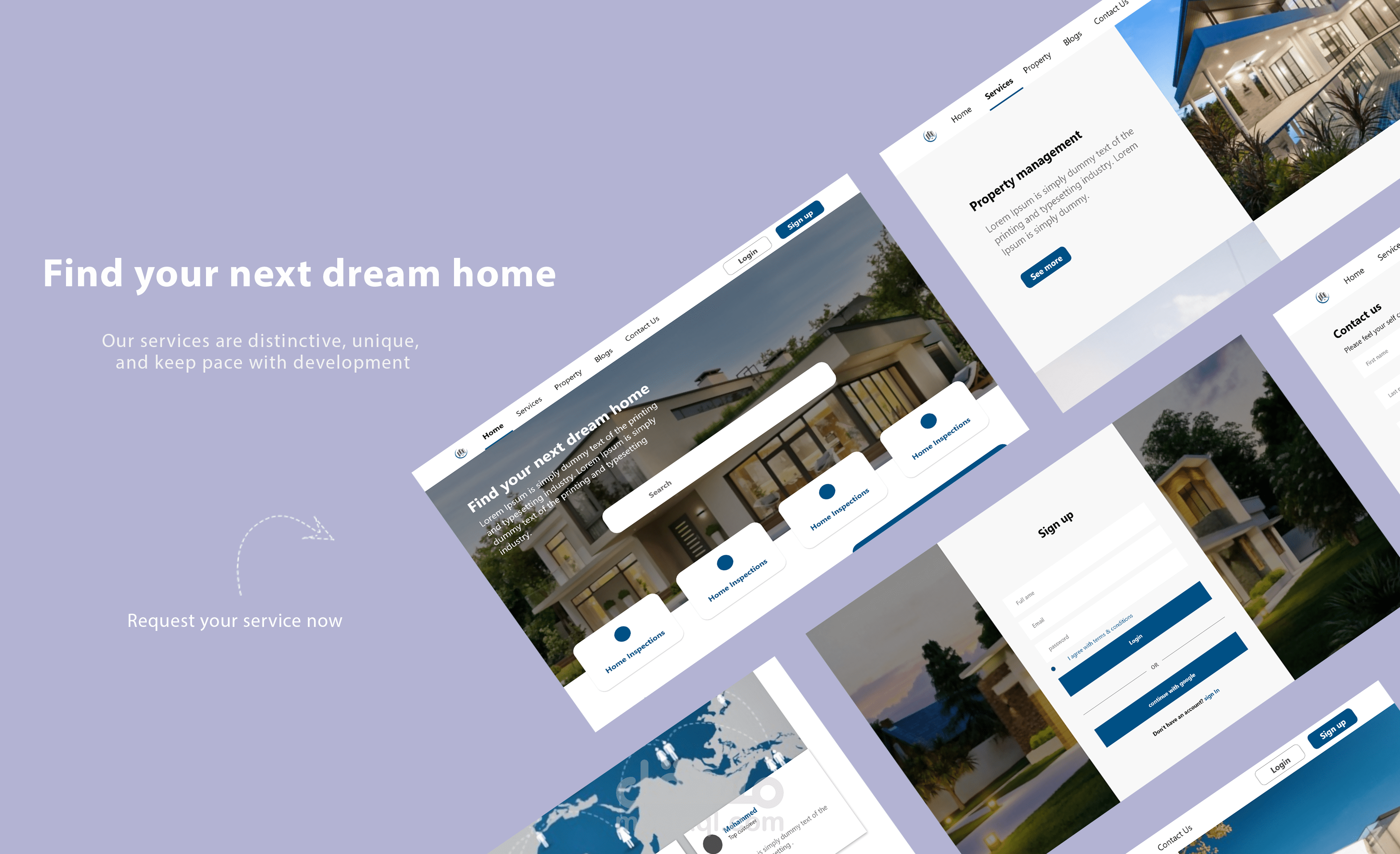 Website for residential buildings and apartments