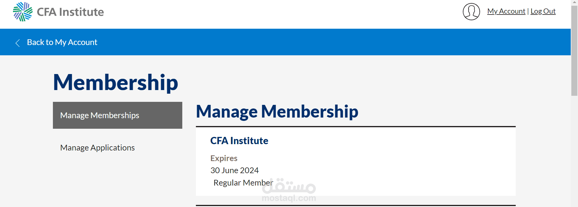 عضوية معهد cfa