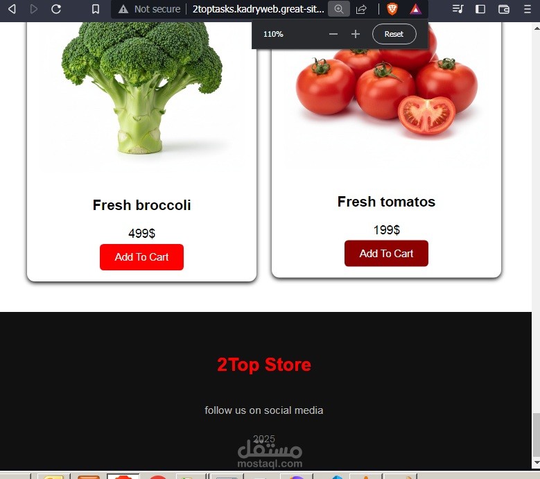 E-commerce Responsive website