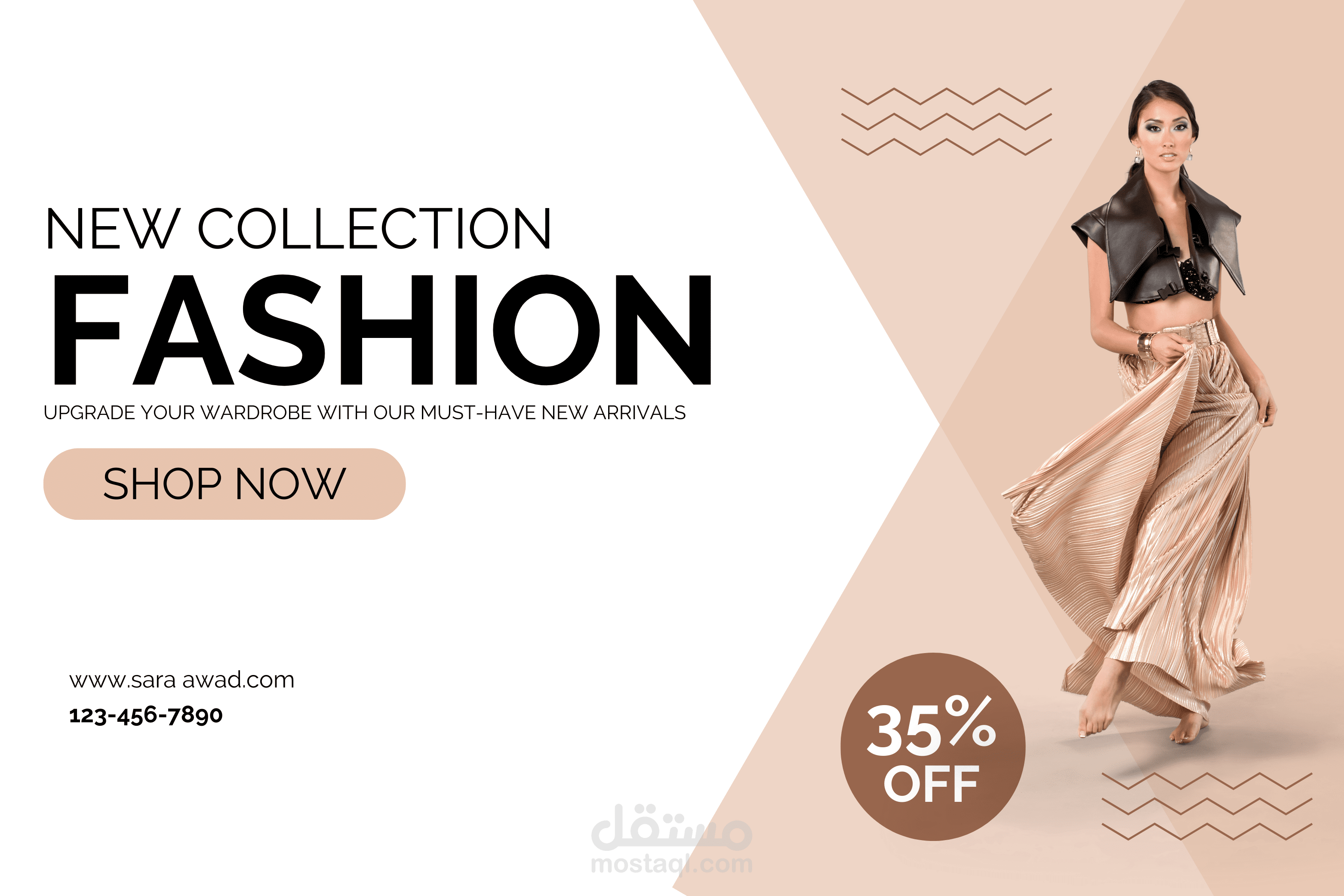 تصميم واجهة عرض للمتاجر بأحترافية ودقة وبما يتناسب مع الطلب .