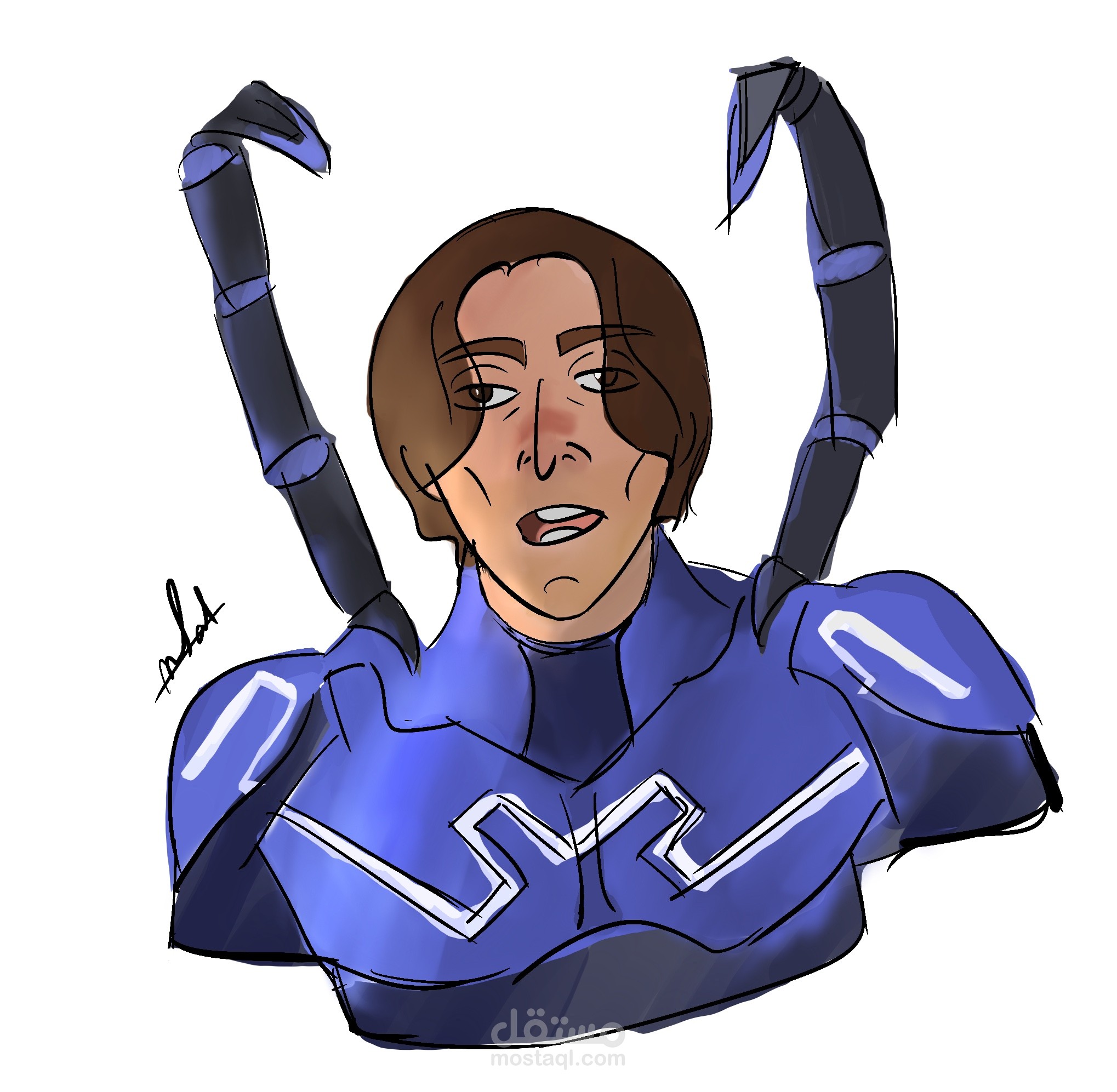 رسم blue beetle