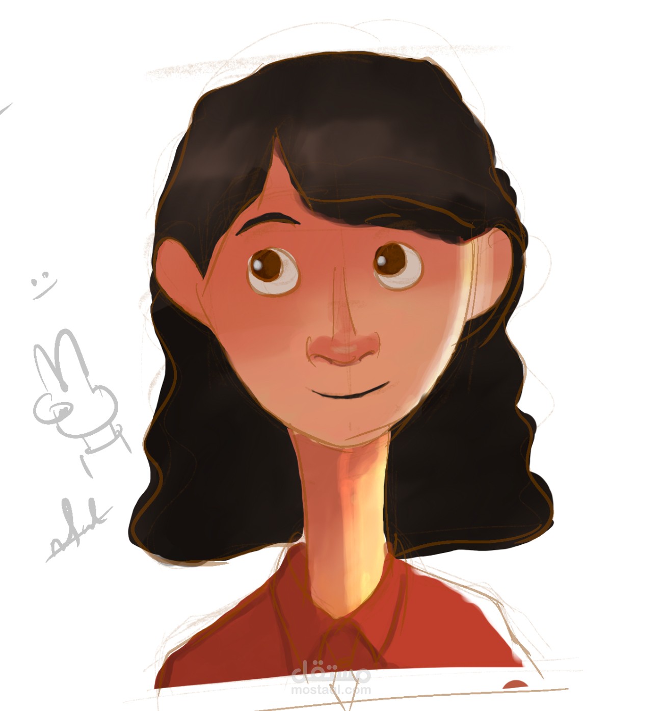 رسم لفتاة
