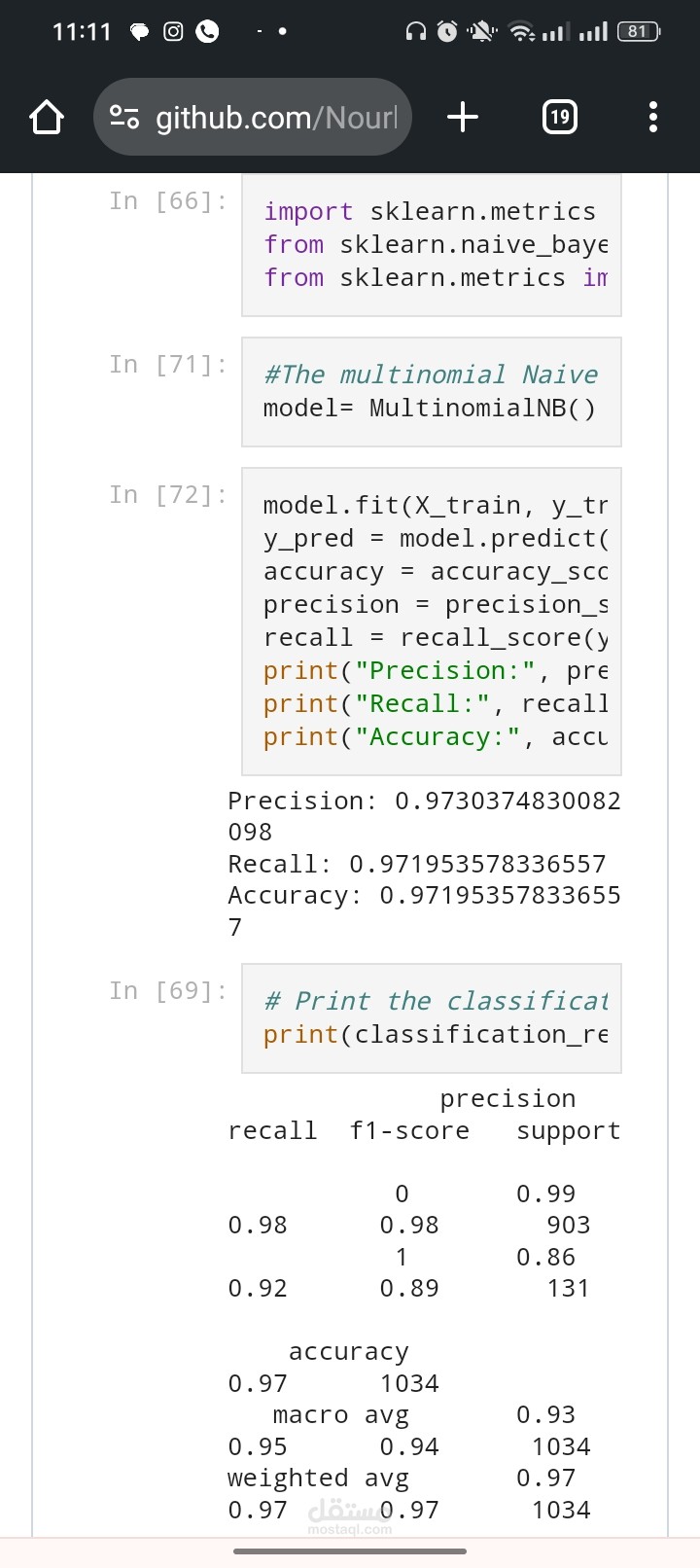 Spam SMS detection