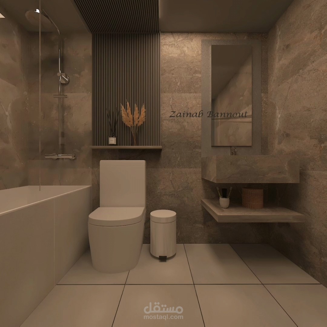 تصميم حمام مودرن