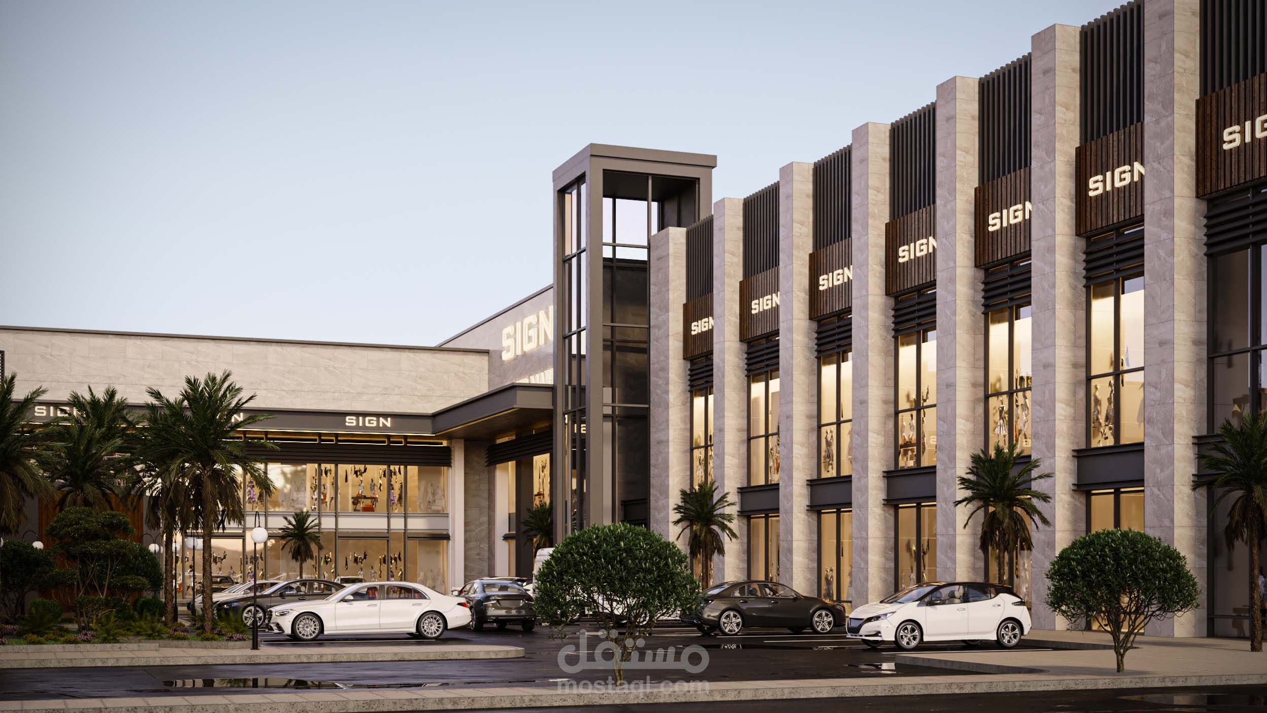 تصميم مول تجاري في السعودية .