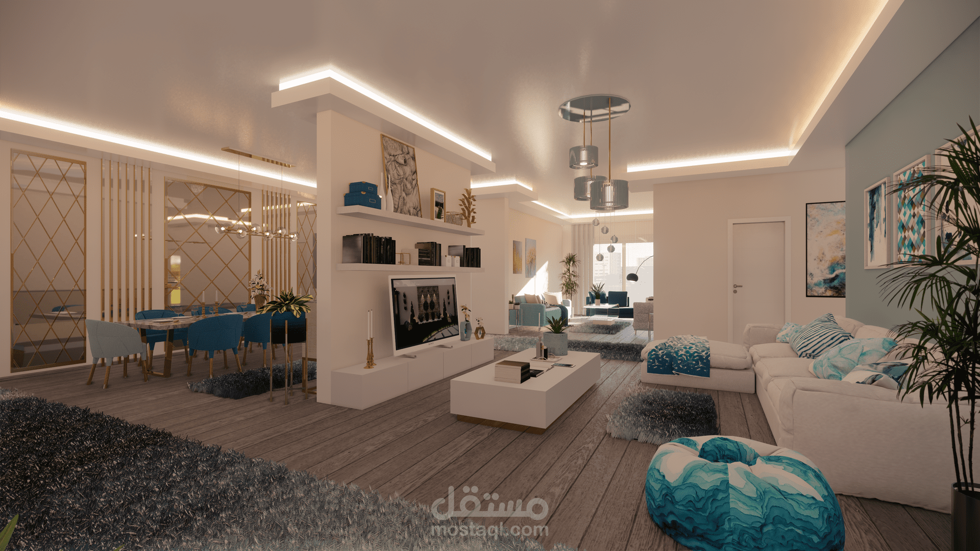 تصميم داخلي لشقة سكنية