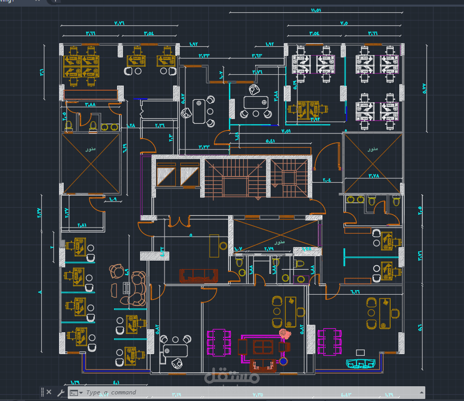 بعض الاعمال الحرة علي برنامج AutoCAD