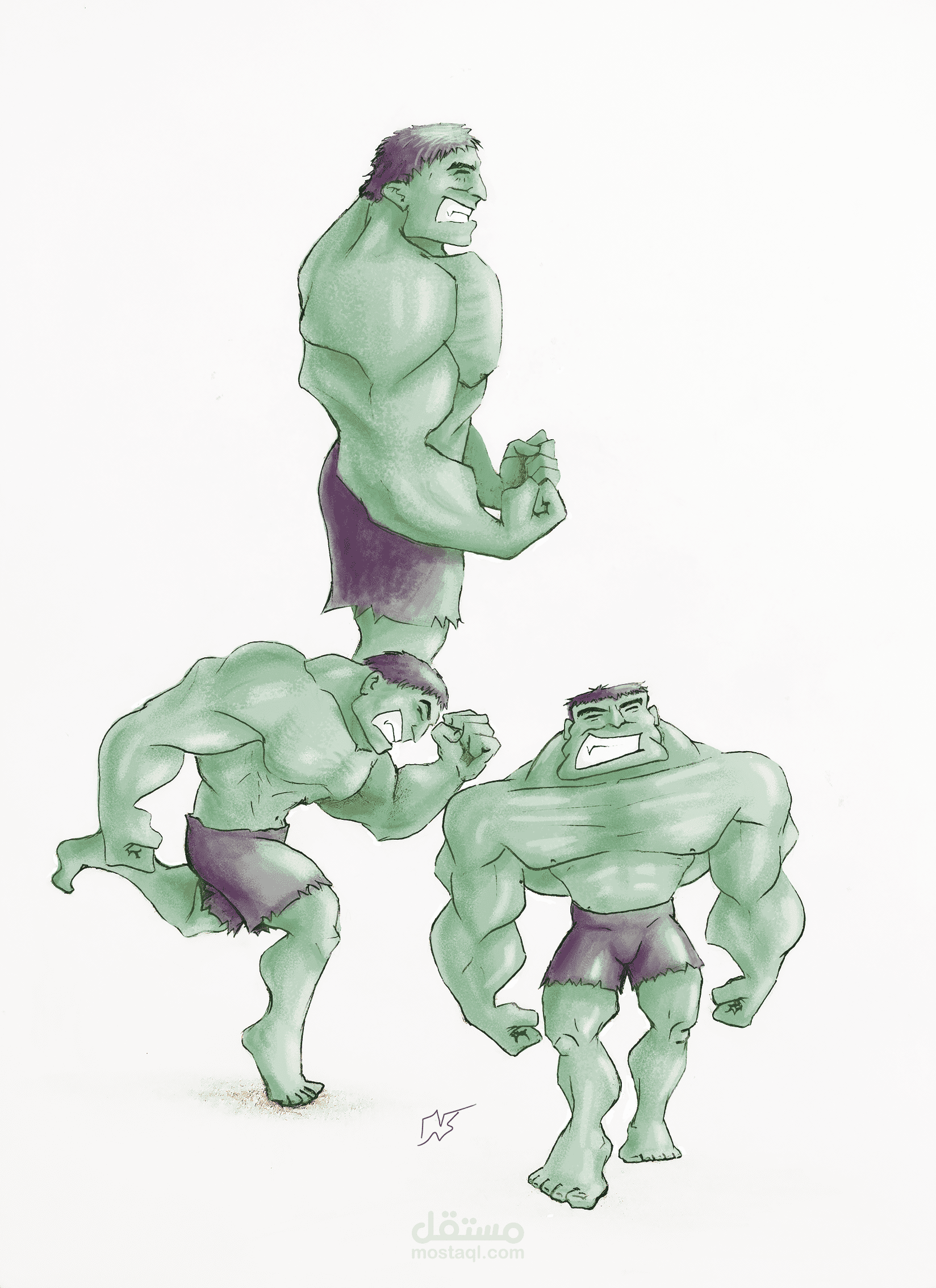 رسم شخصيات خارقة من الخيال - heroic characters illustration