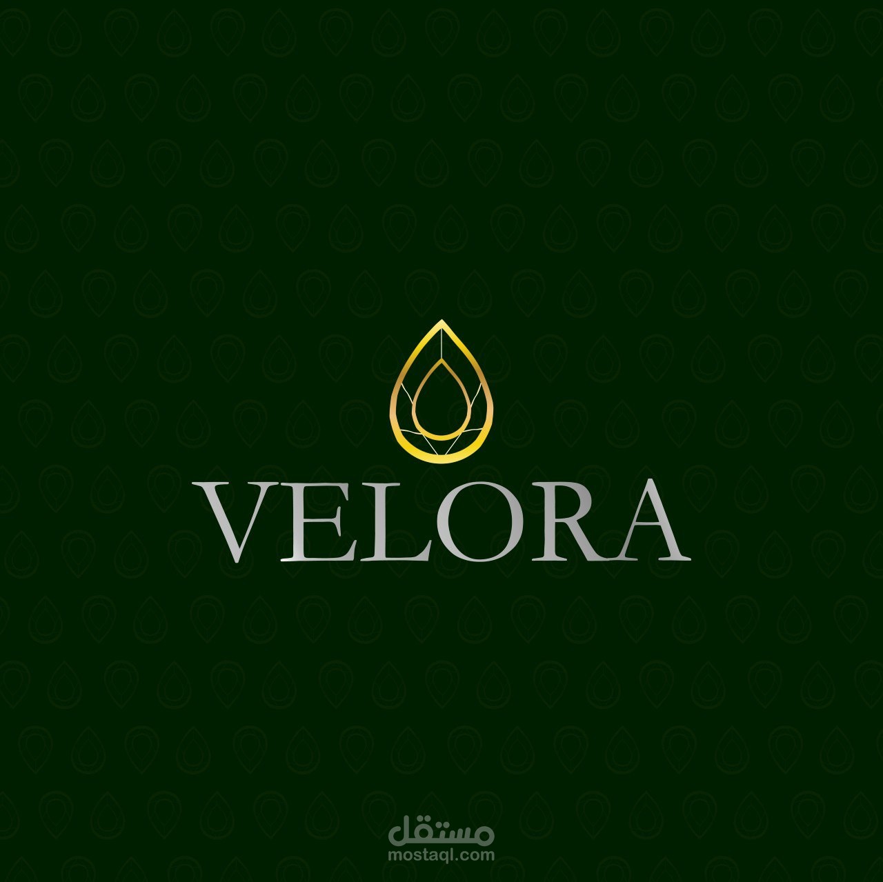 تصميم شعار + موك أب لشركة مجوهرات VELORA