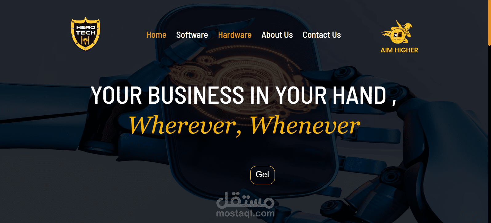 Hero Tech website for hero tech company