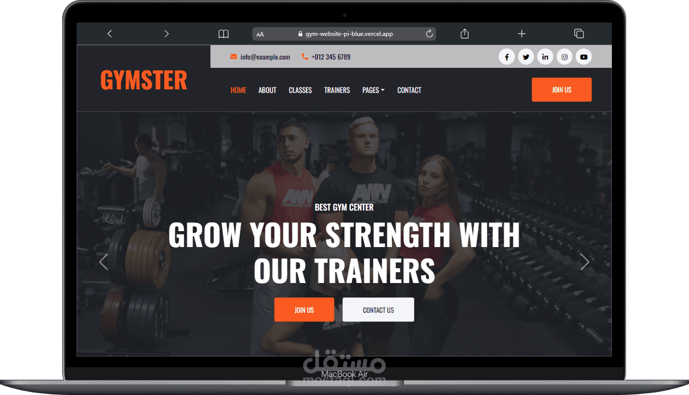 Landing Page Gymster
