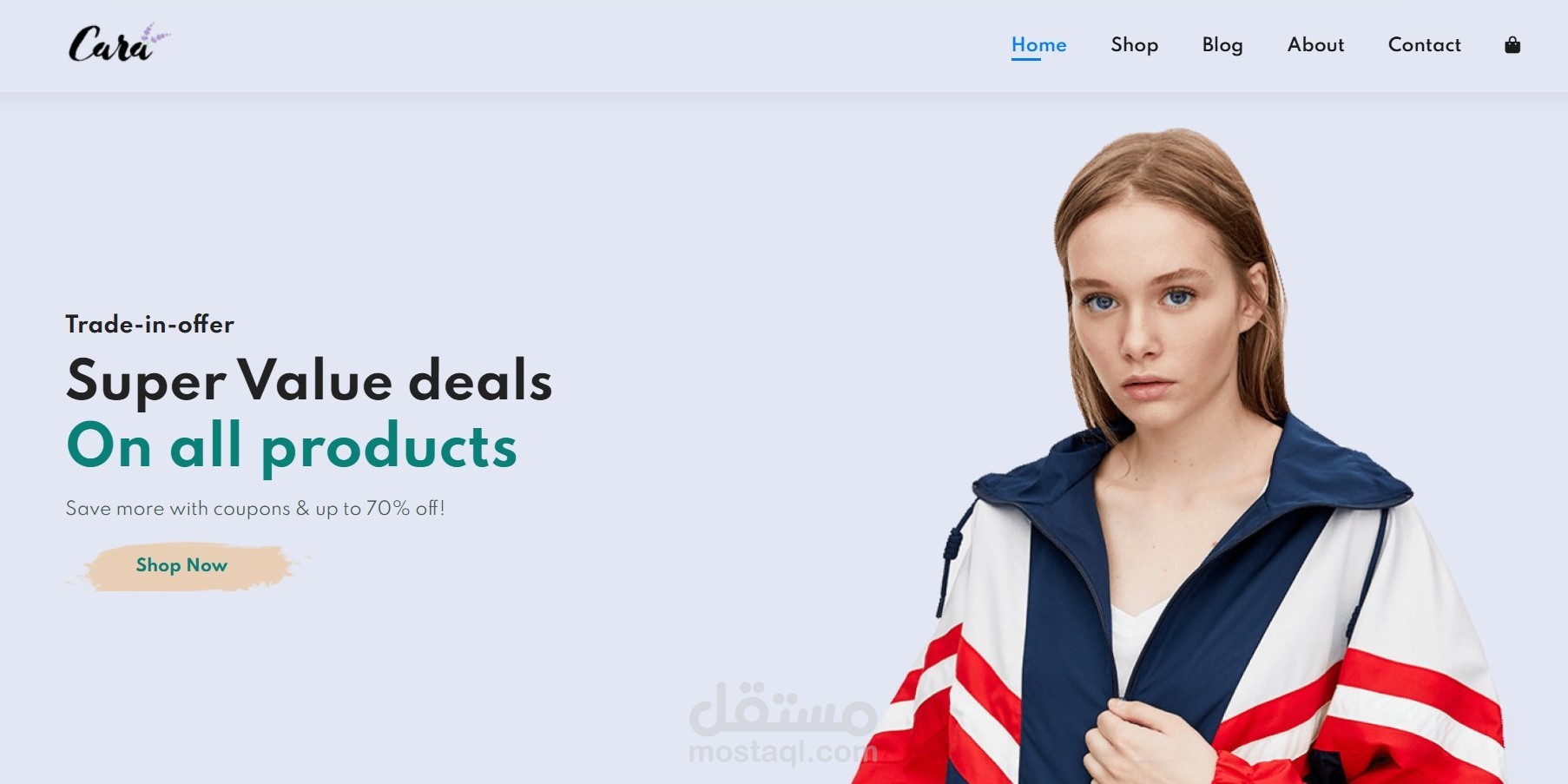 تصميم متجر ملابس بـ React و Bootstrap