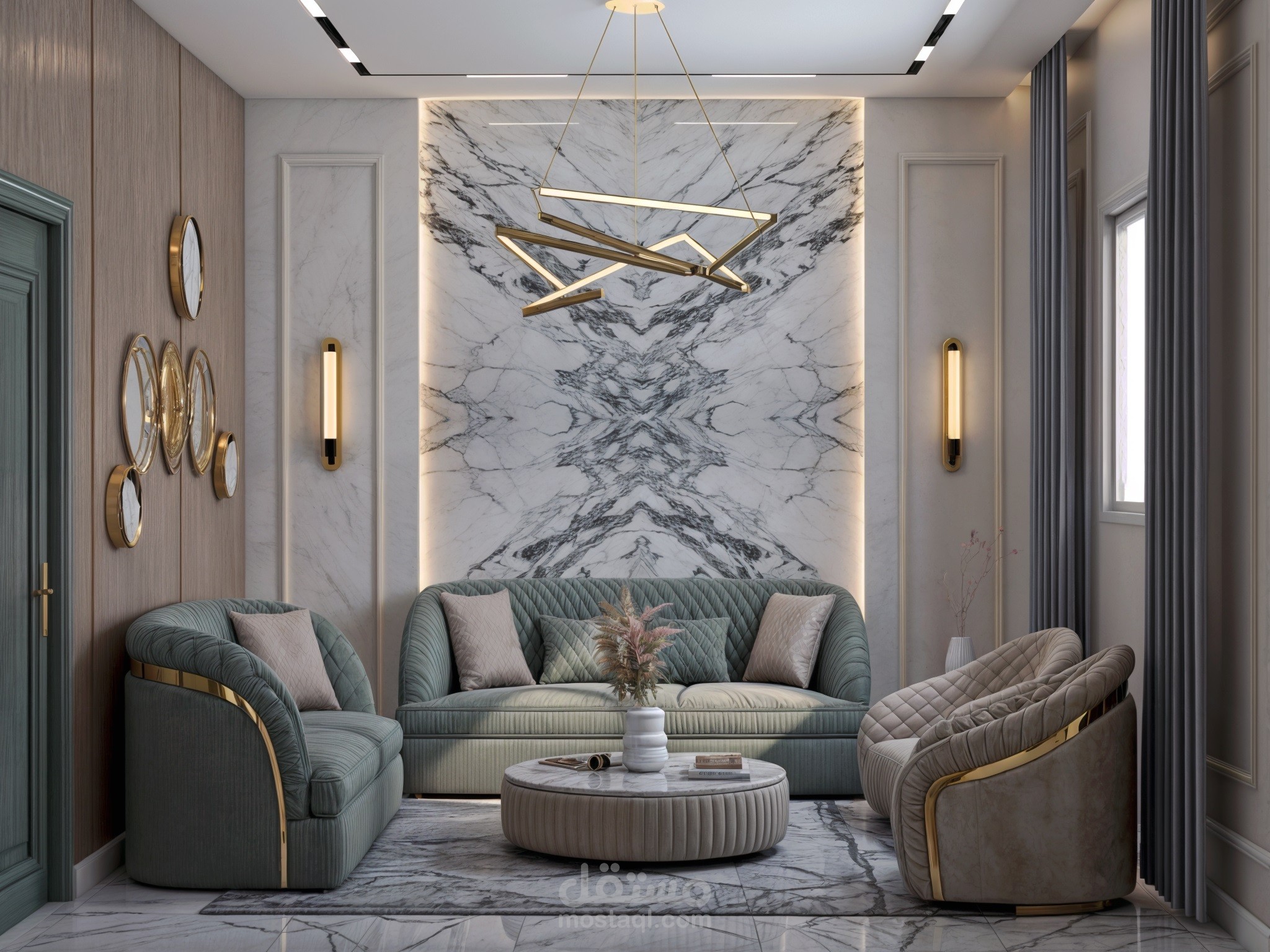 تصميم داخلى لغرفة إستقبال