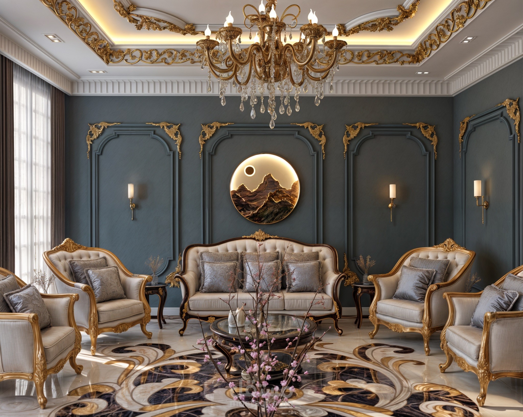 تصميم مجلس عربى كلاسيكى