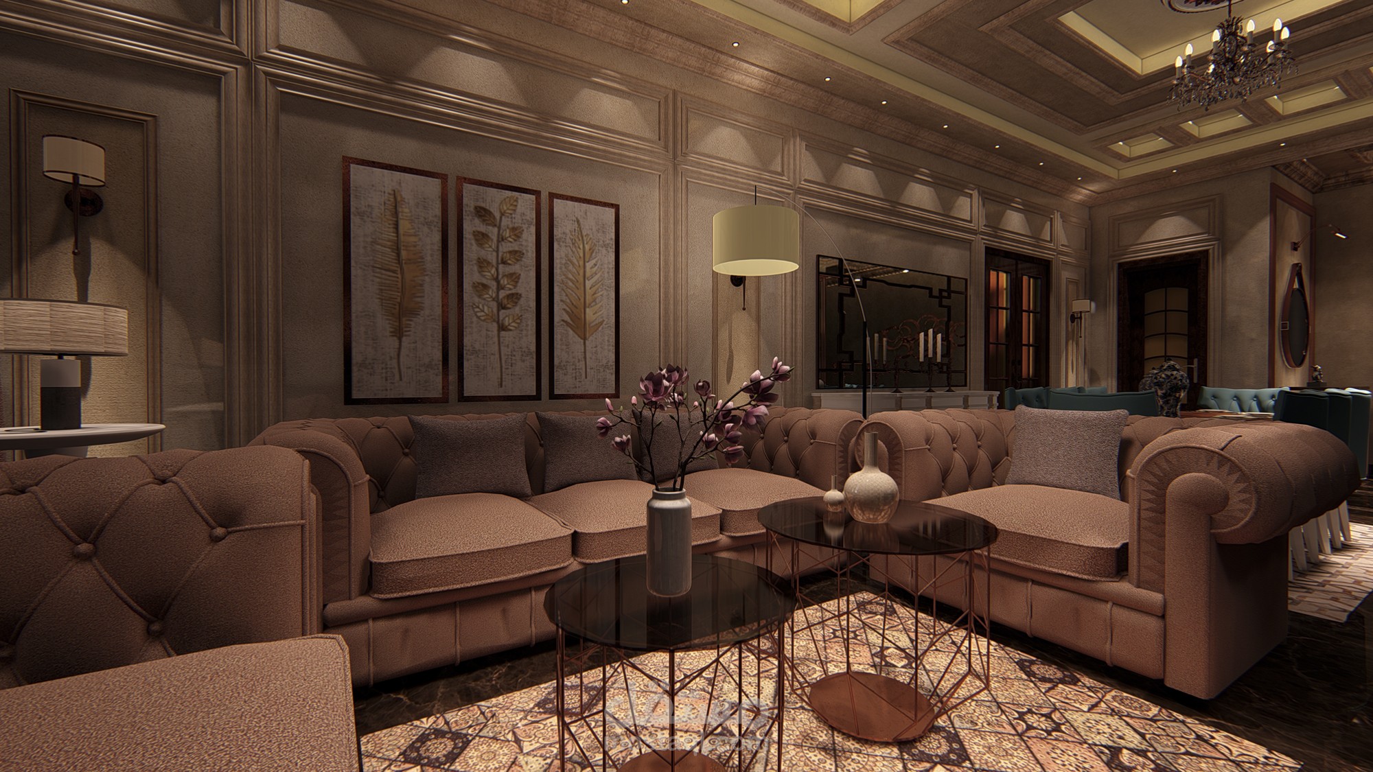 تصميم 3d لريسبشن نيو كلاسيك