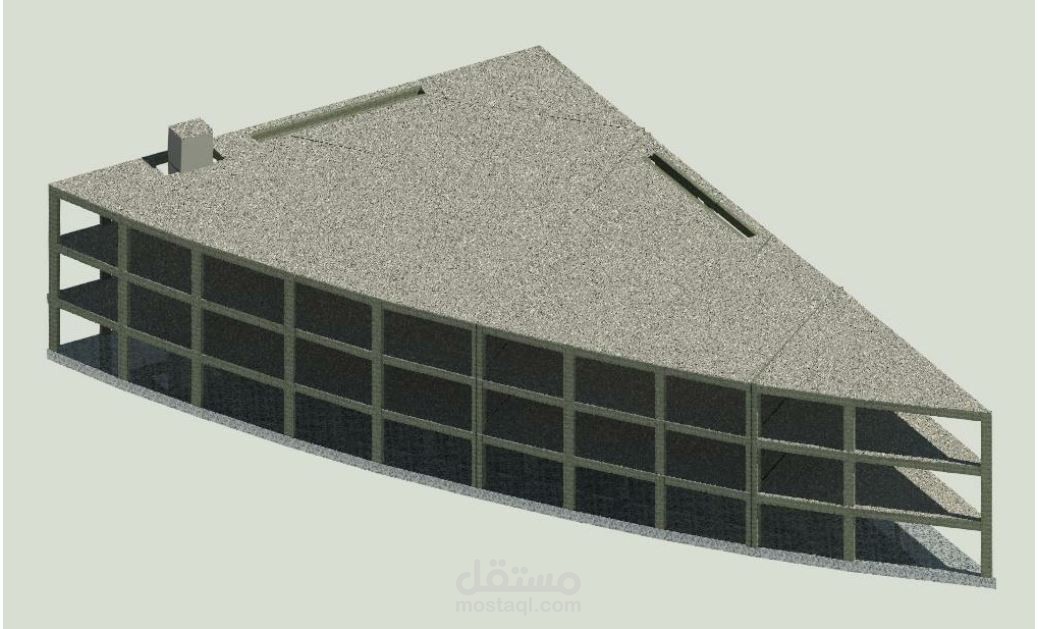 انجاز التصميم الانشائي لمول في ديالى من3طوابق بنظام الوافل سلاب بمساحة 1500م2