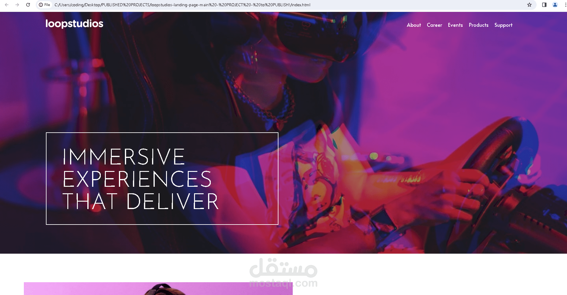 عمل صفحة هبوط (Landing Page) لشركة تقنية