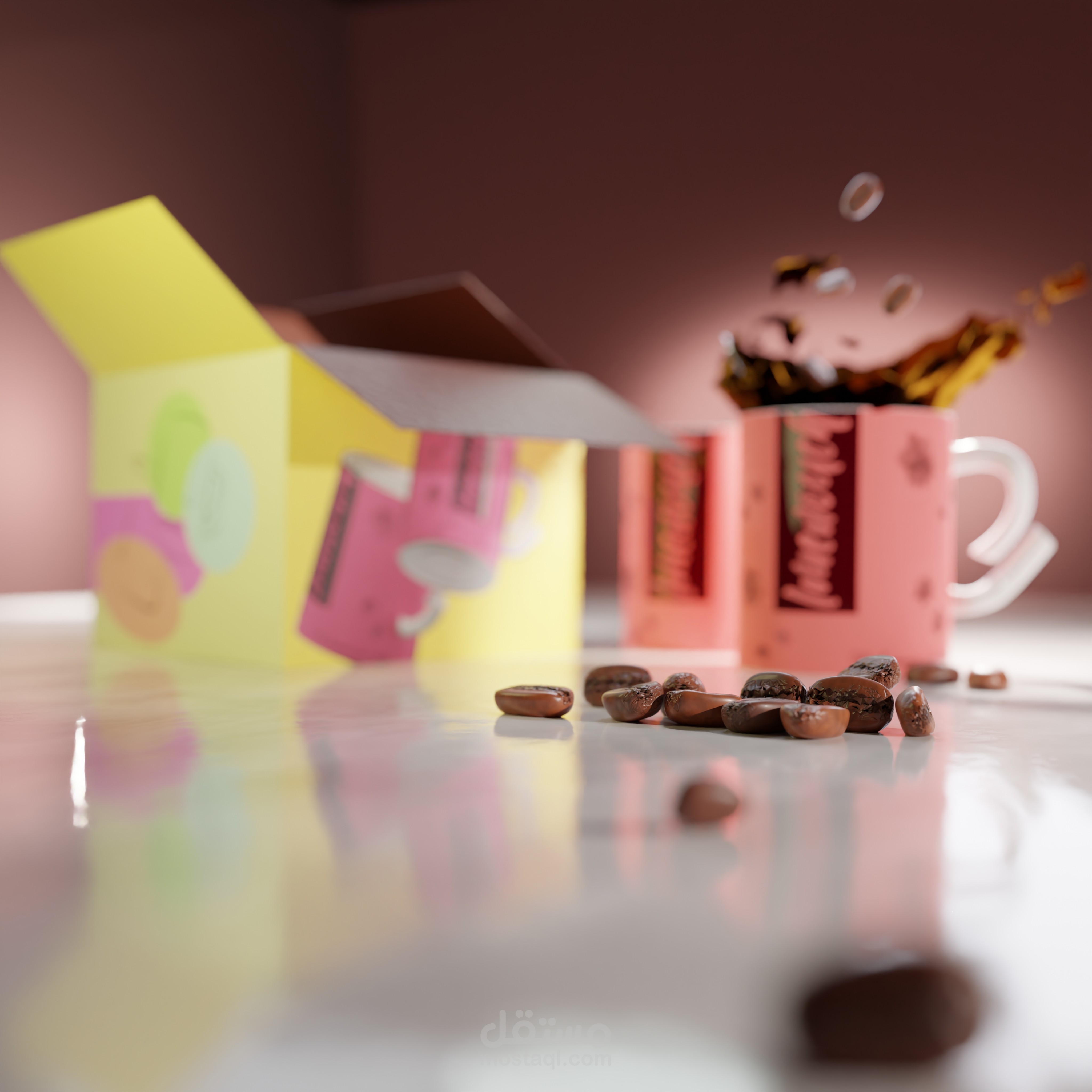 عمل 3d لاعلان لكأس