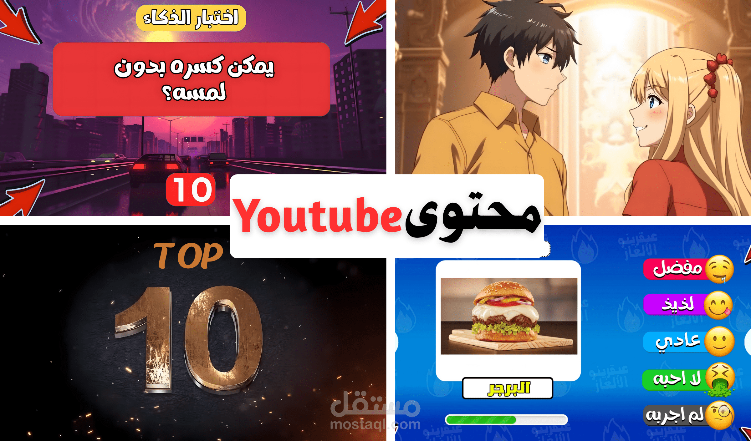 تصميم فيديو احترافي لمحتوي قناة يوتيوب