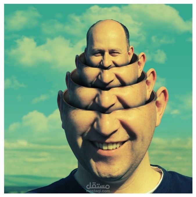 Surreal Head Stack Photo Manipulation
